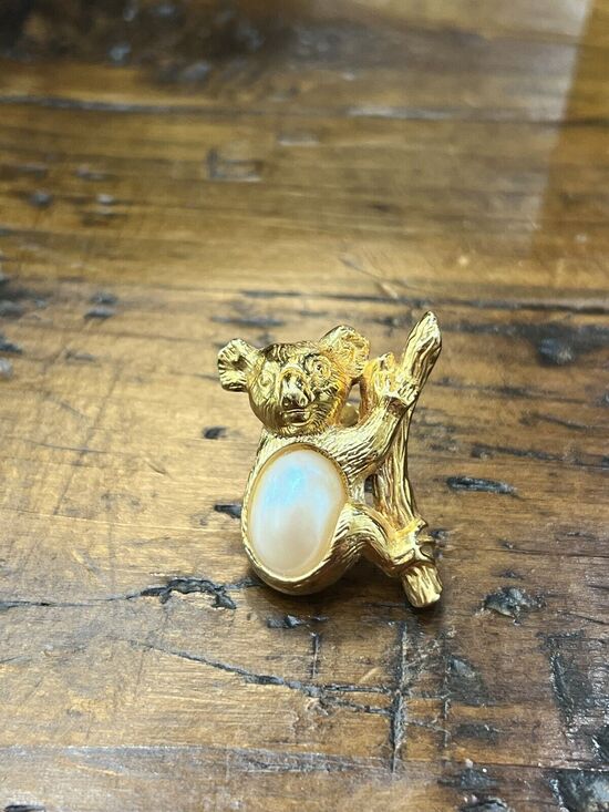 Jewelry - Avon Koala Bear Faux Pearl Accent Lapel Pin
